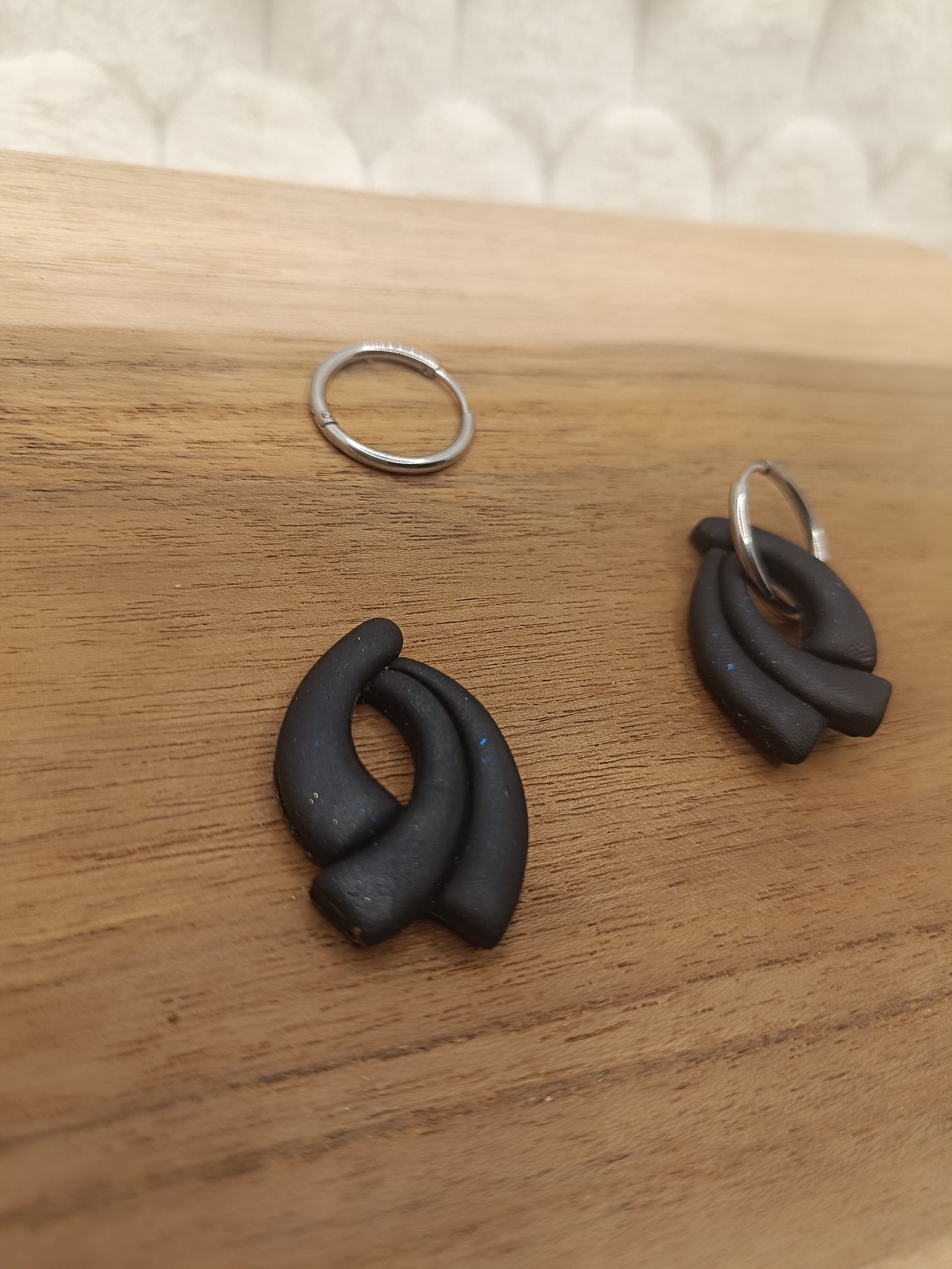 Pampille " ema " noir mate