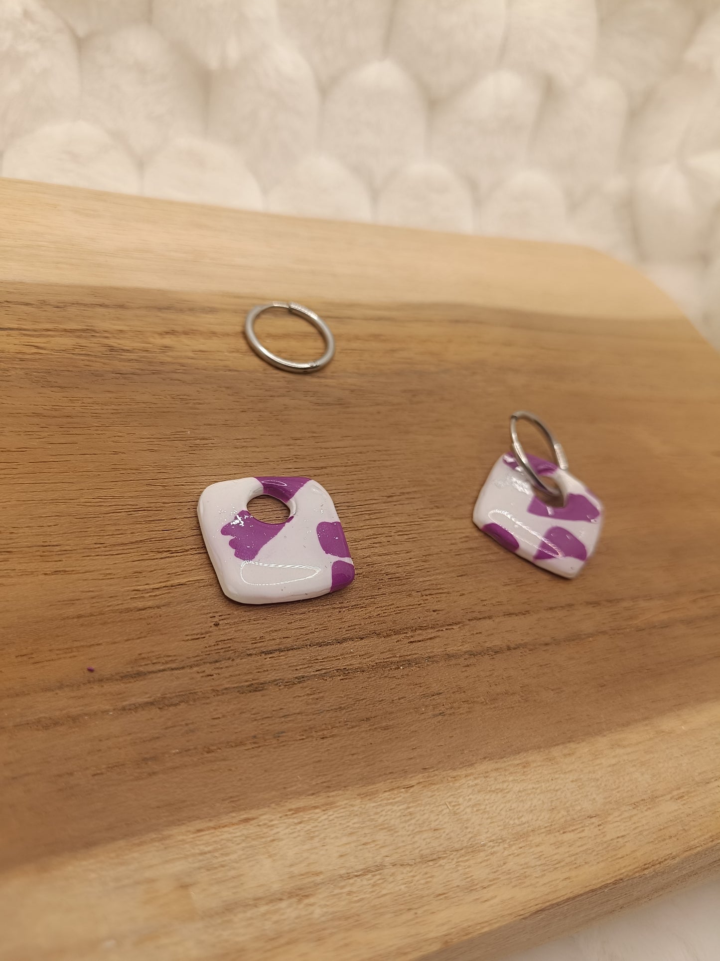 Pampille " rose " blanc et violet