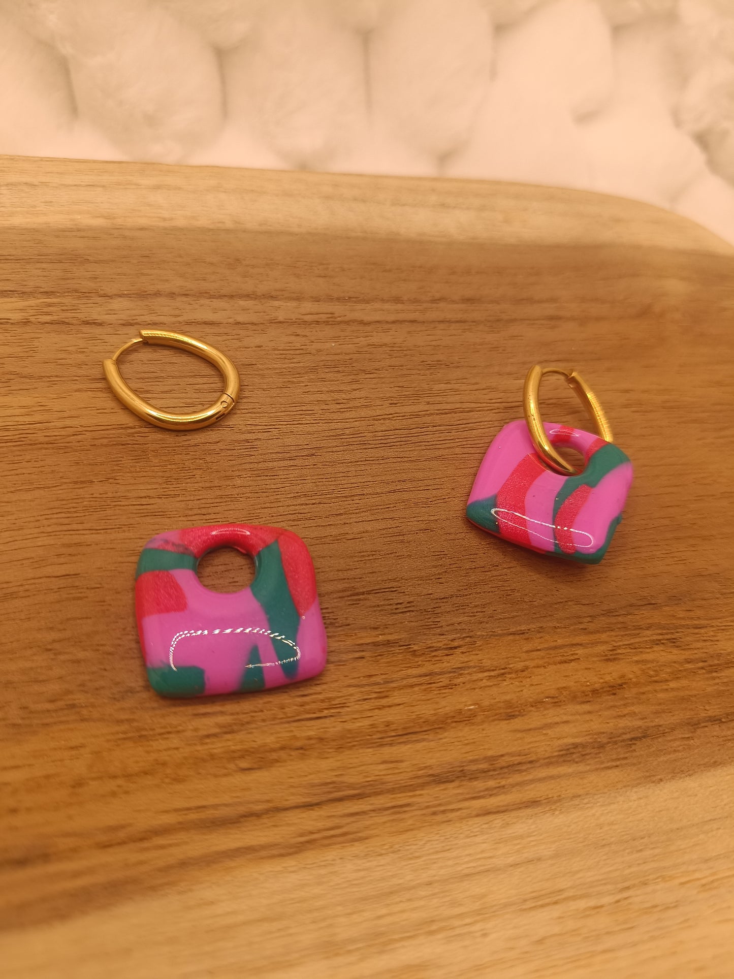 Pampilles " rose " verte/rouge/rose