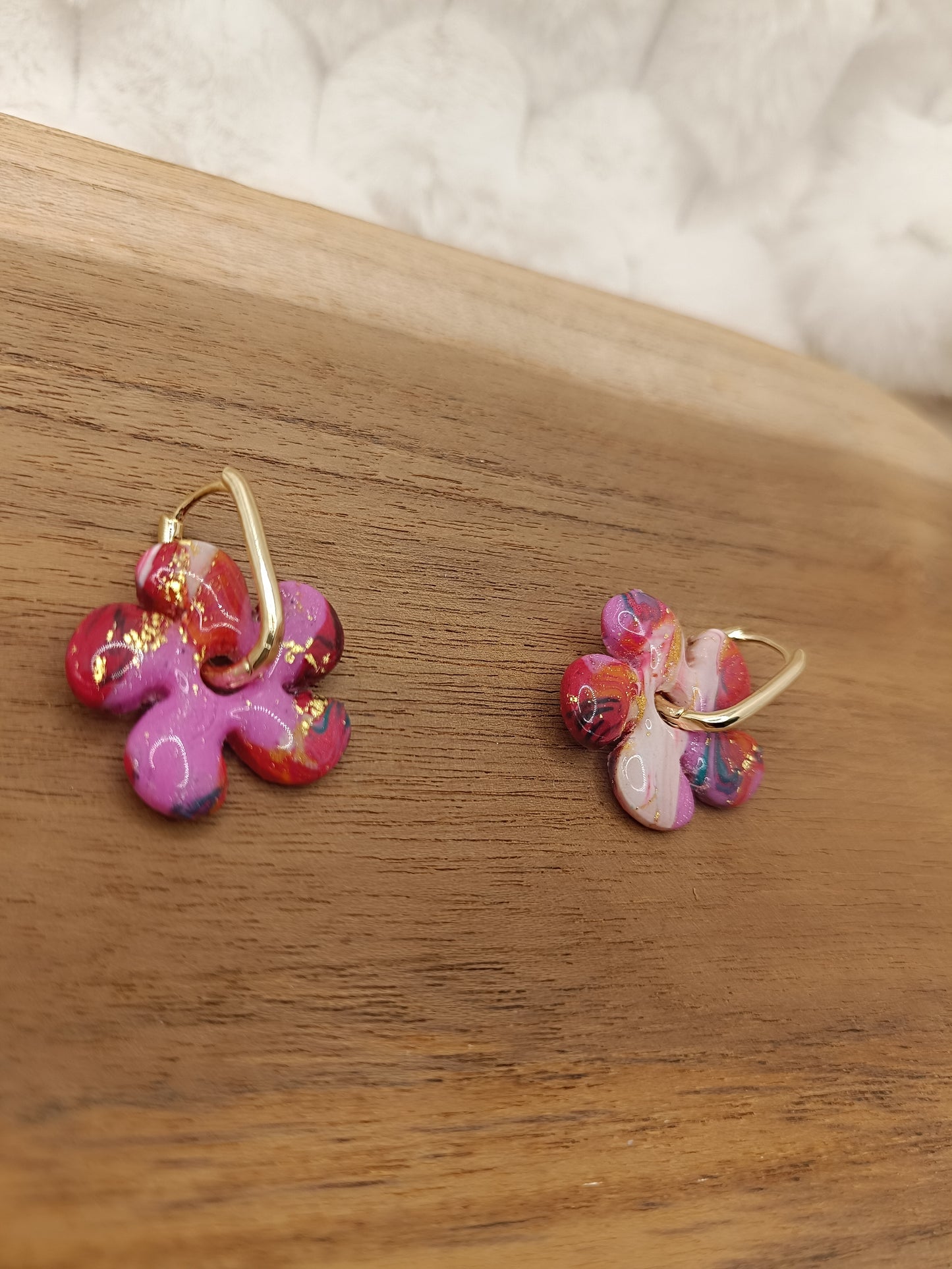 Pampilles " dahlia" effet patchwork