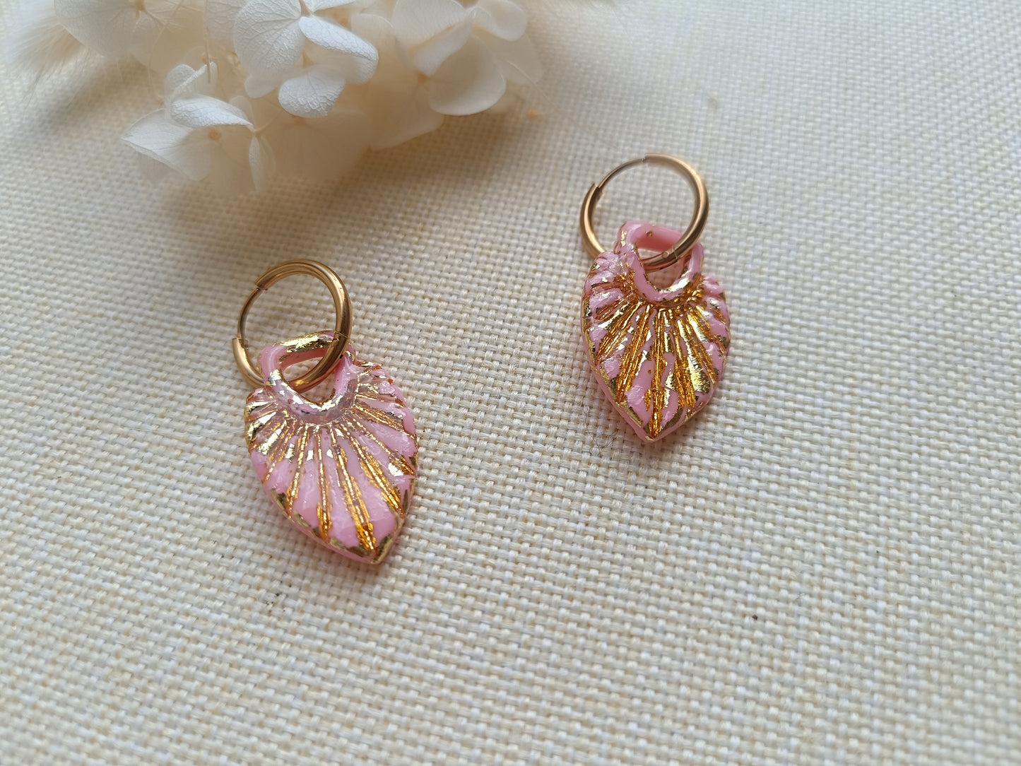 Pampilles " eden " rose pastel et doré