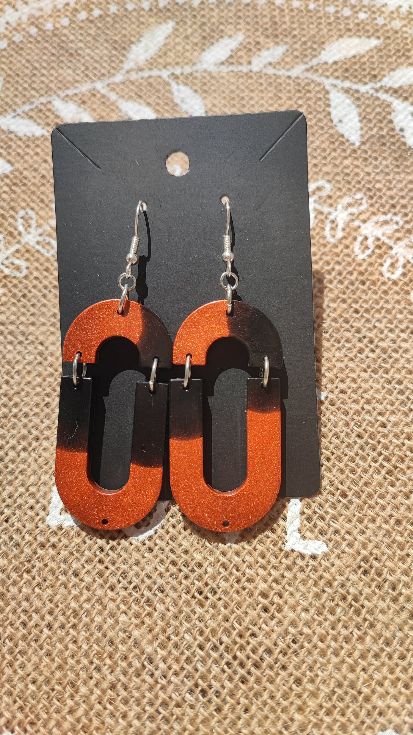 boucles d'oreilles " aimant " résine epoxy