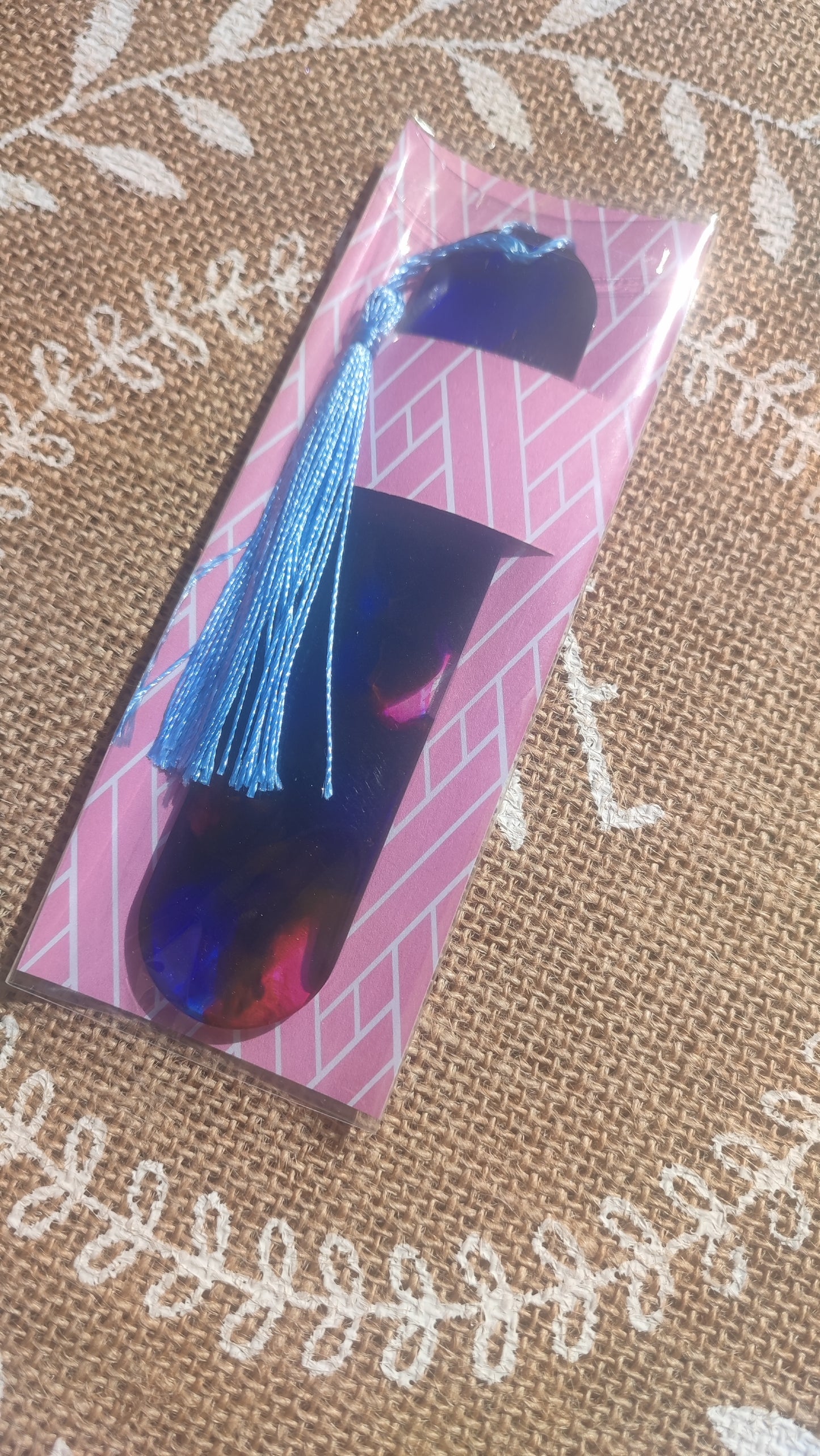 marque pages encre alcool bleu violet fuchsia résine epoxy