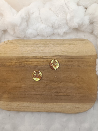 Pampille " malya " chocolat terracotta et doré