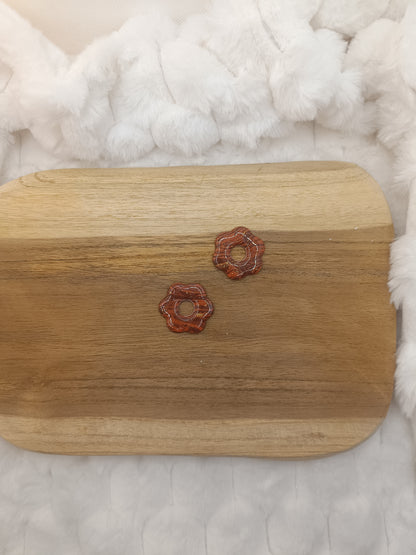 Pampille " Enola " marbré chocolat terracotta