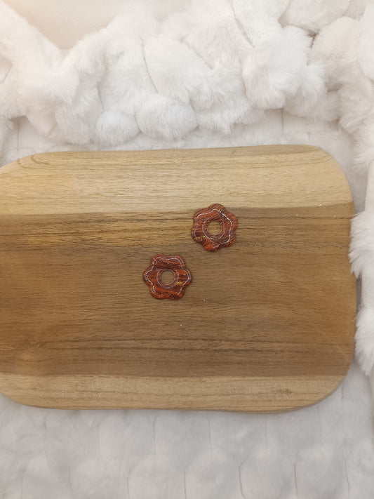 Pampille " Enola " marbré chocolat terracotta