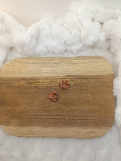 Pampille " garance " chocolat terracotta