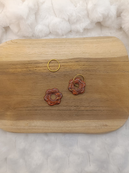 Pampille " Enola " marbré chocolat terracotta