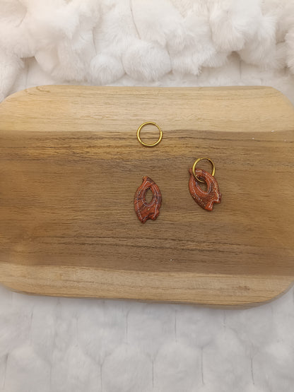 Pampille " ema " chocolat terracotta