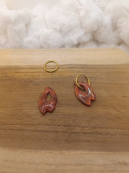 Pampille " ema " chocolat terracotta