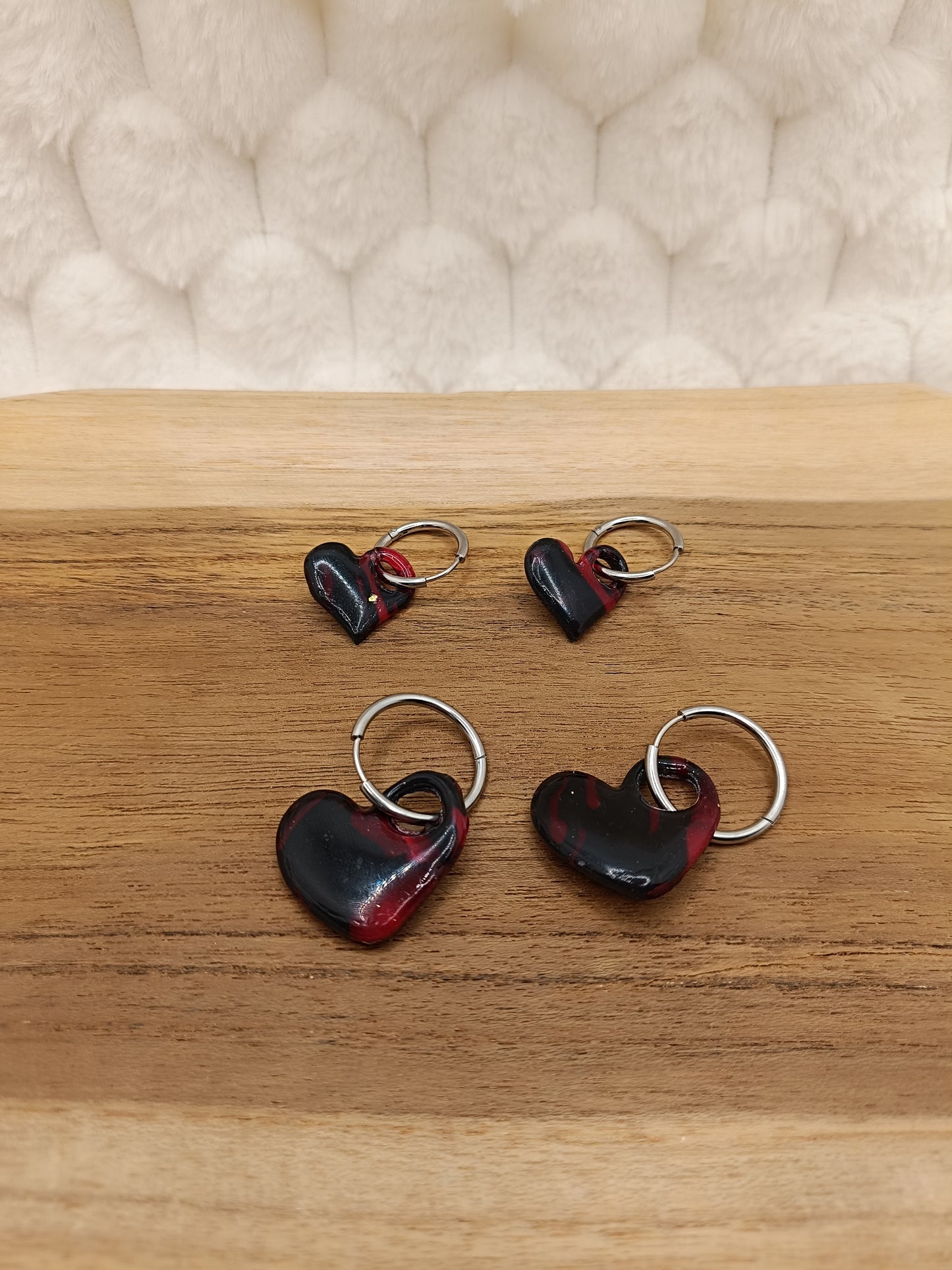 Box " margot " et " mini margot " noir et fuschia translucide