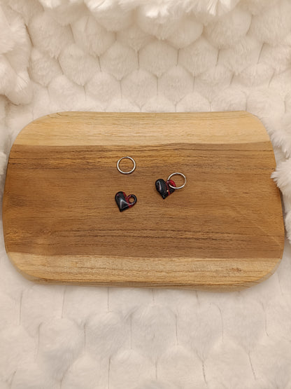 Box mére/fille " matchy matchy " noir et rouge rose