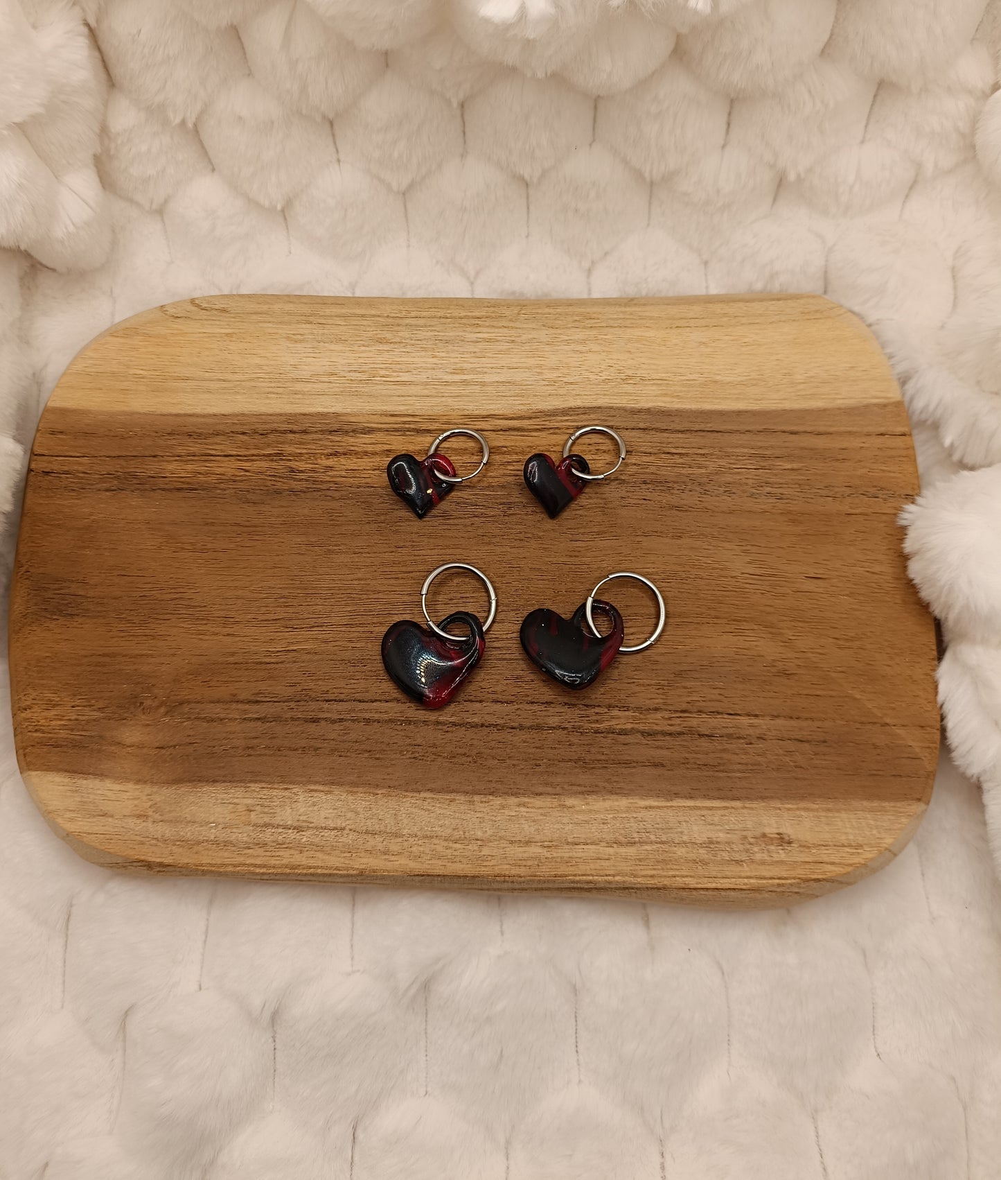 Box " margot " et " mini margot " noir et fuschia translucide