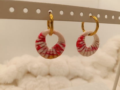 Pampilles " charlie " blanc/doré/fuschia