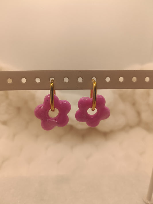 Pampilles " Mya " rose et translucide