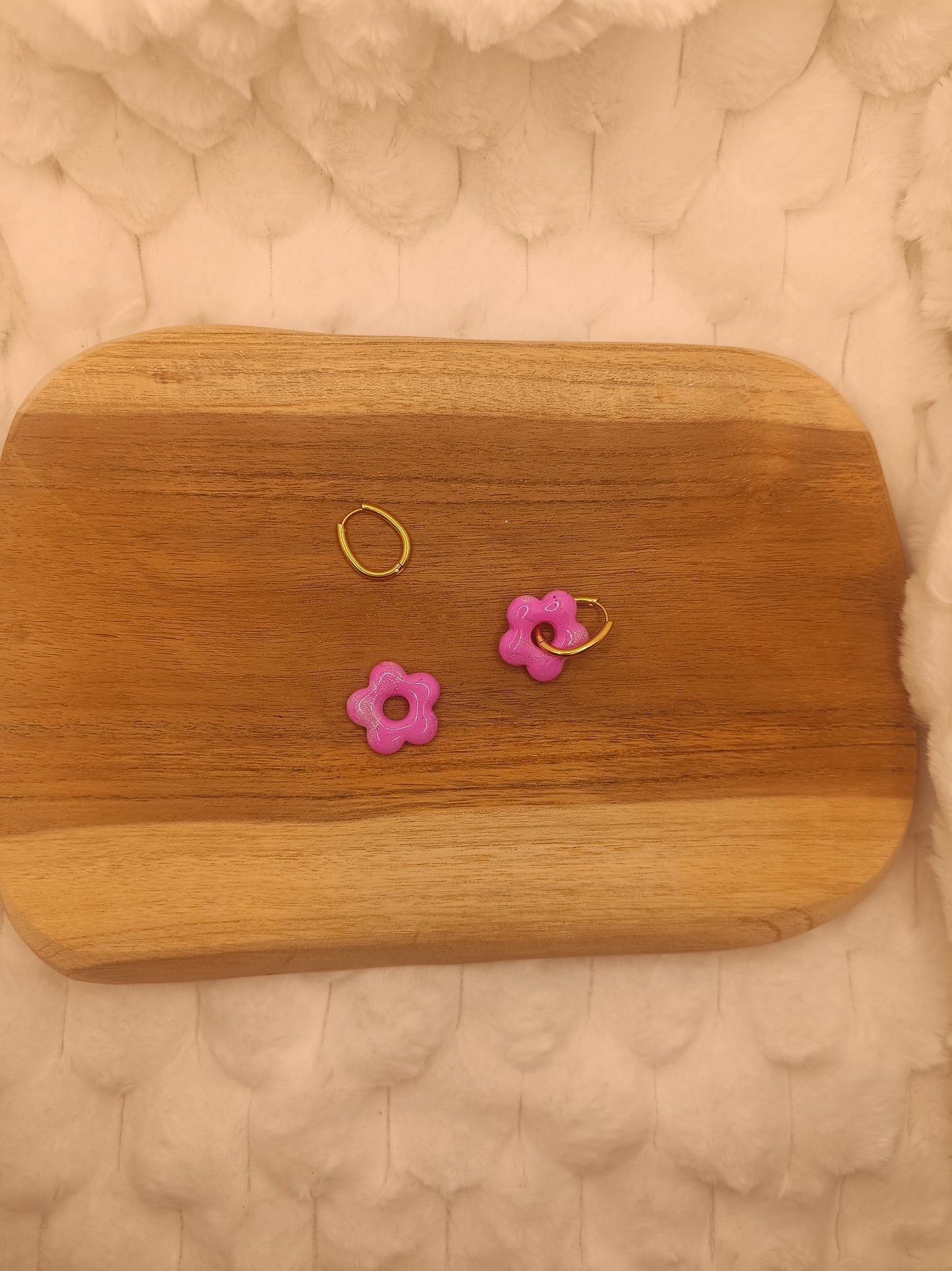 Pampilles " Mya " rose et translucide