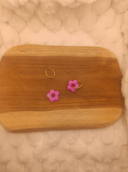 Pampilles " Mya " rose et translucide