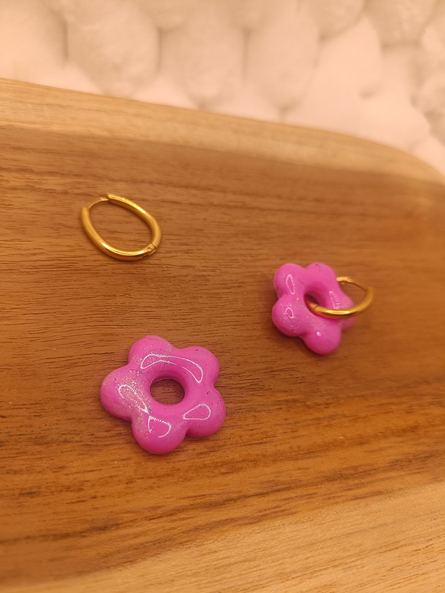 Pampilles " Mya " rose et translucide