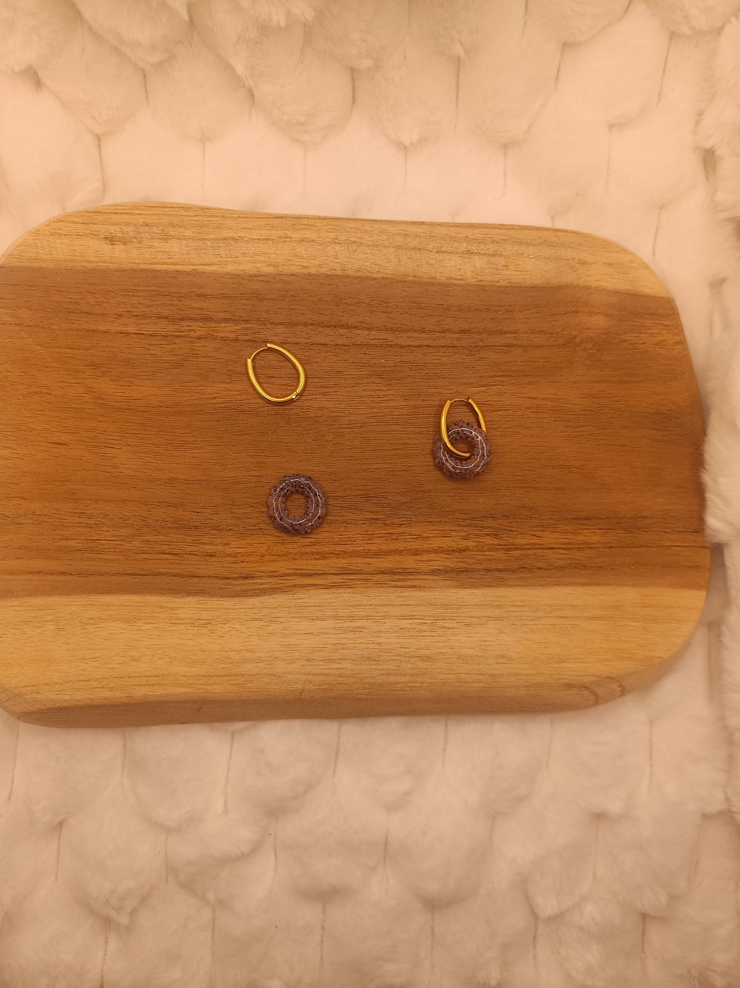 Pampilles " garance " taupe et noir