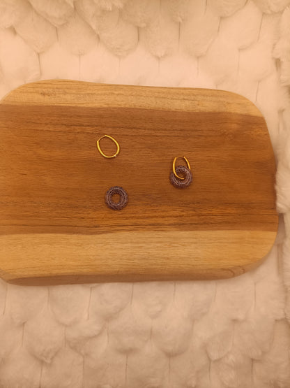 Pampilles " garance " taupe et noir