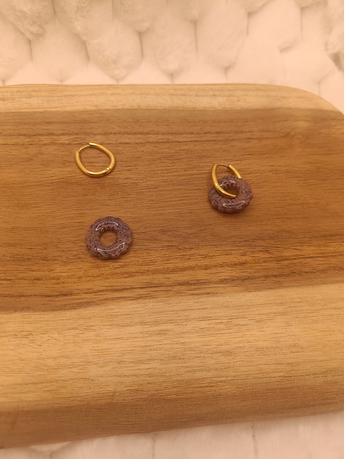 Pampilles " garance " taupe et noir