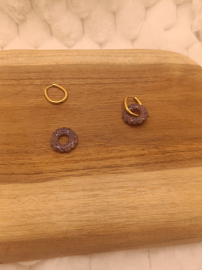 Pampilles " garance " taupe et noir