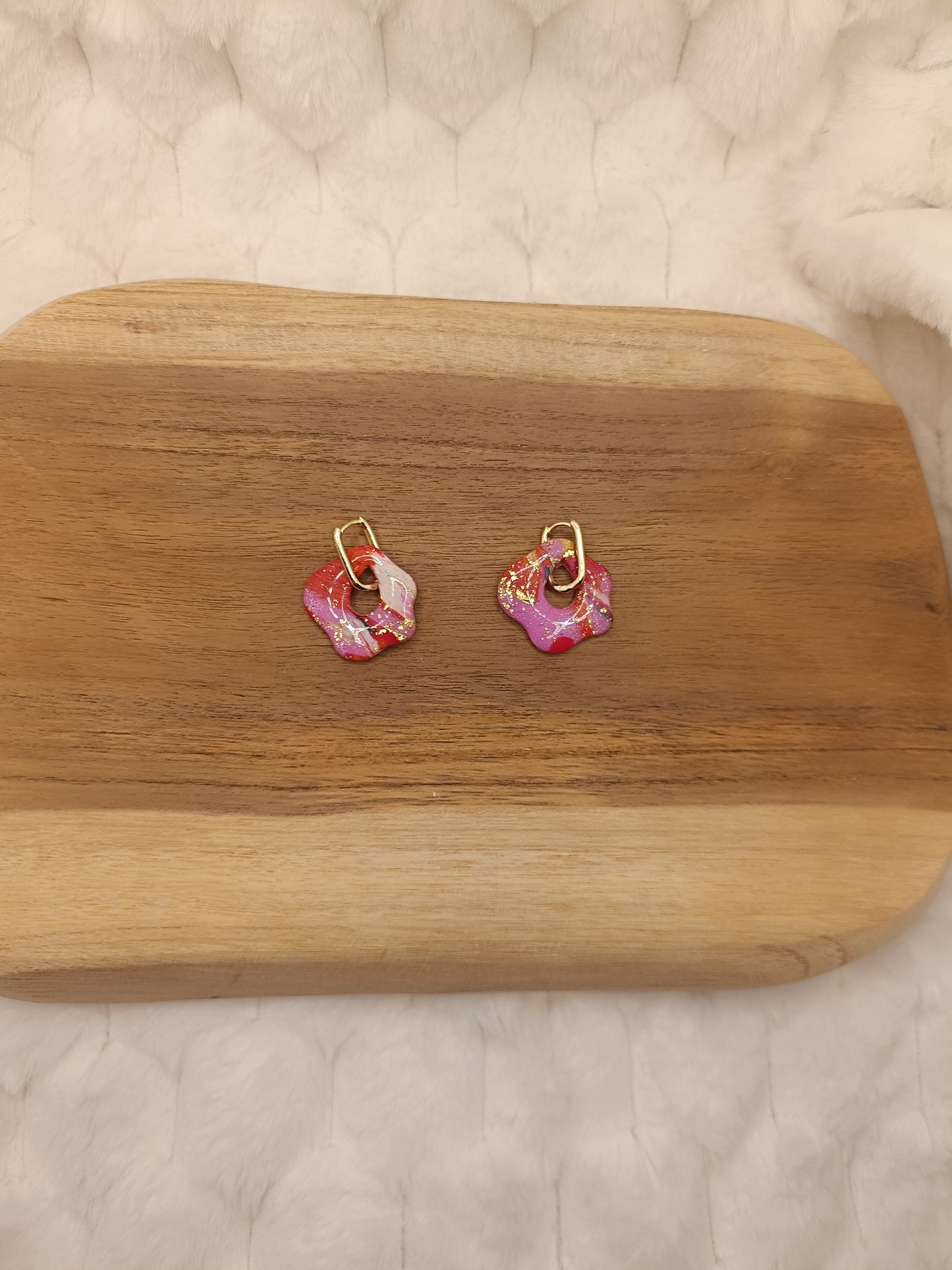 Pampilles " jade " effet patchwork