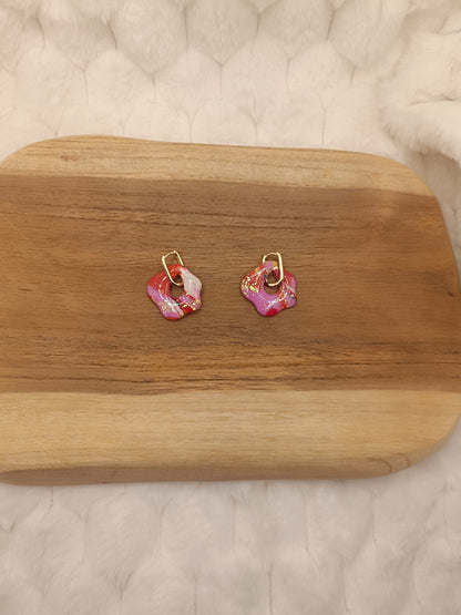 Pampilles " jade " effet patchwork