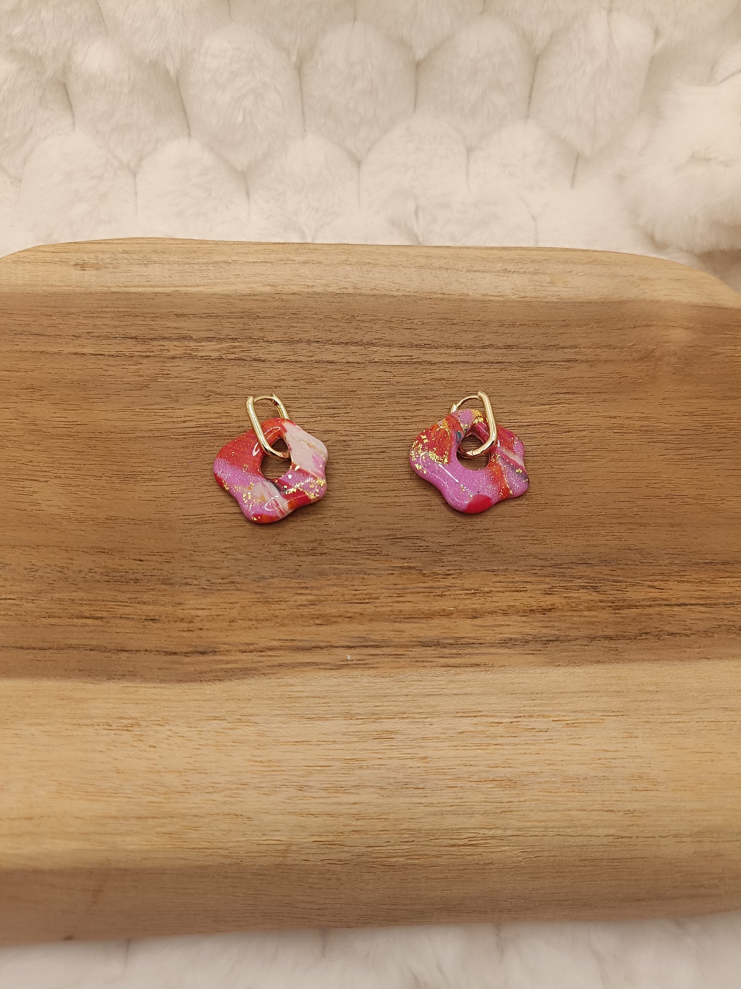 Pampilles " jade " effet patchwork