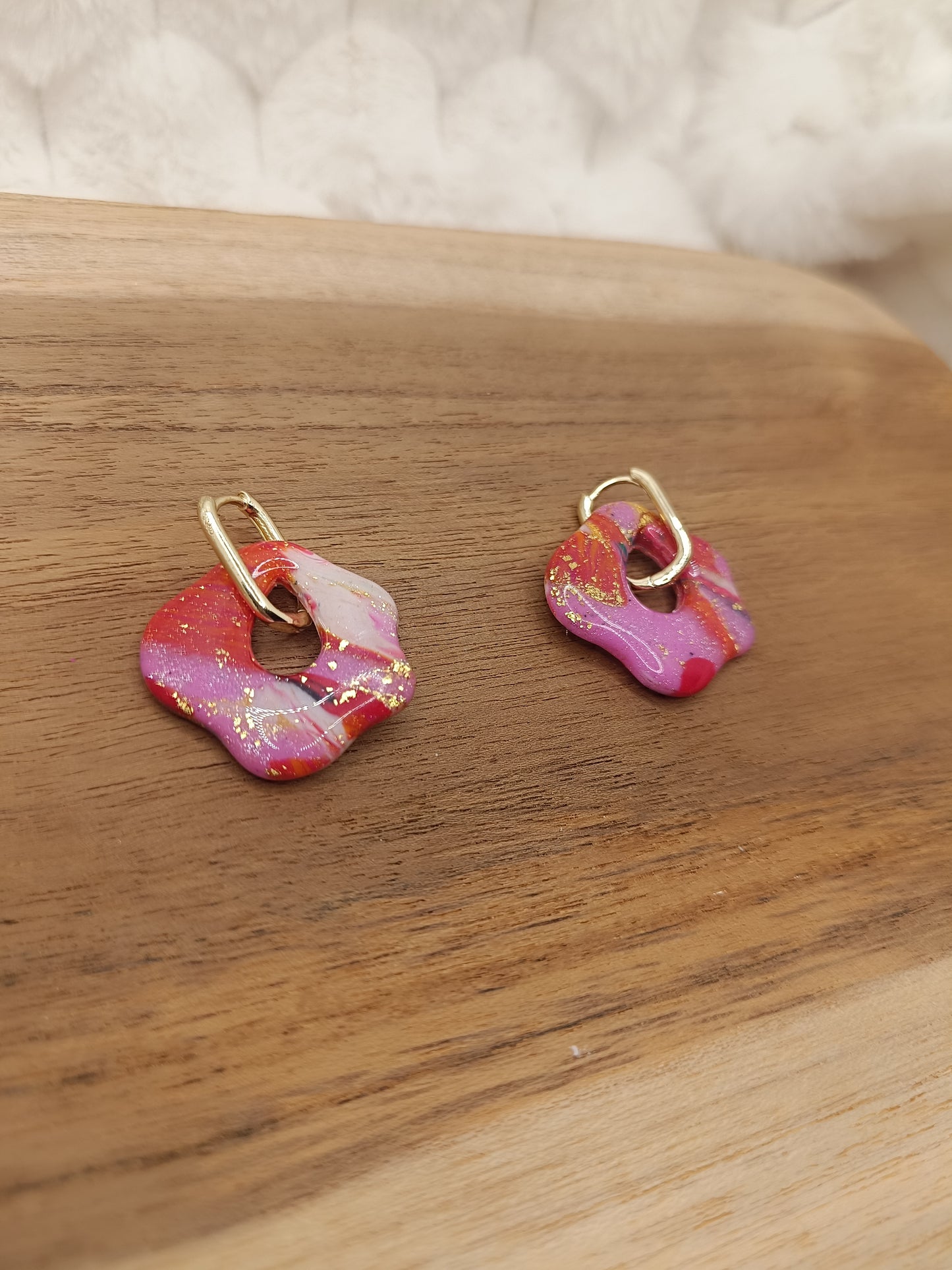 Pampilles " jade " effet patchwork