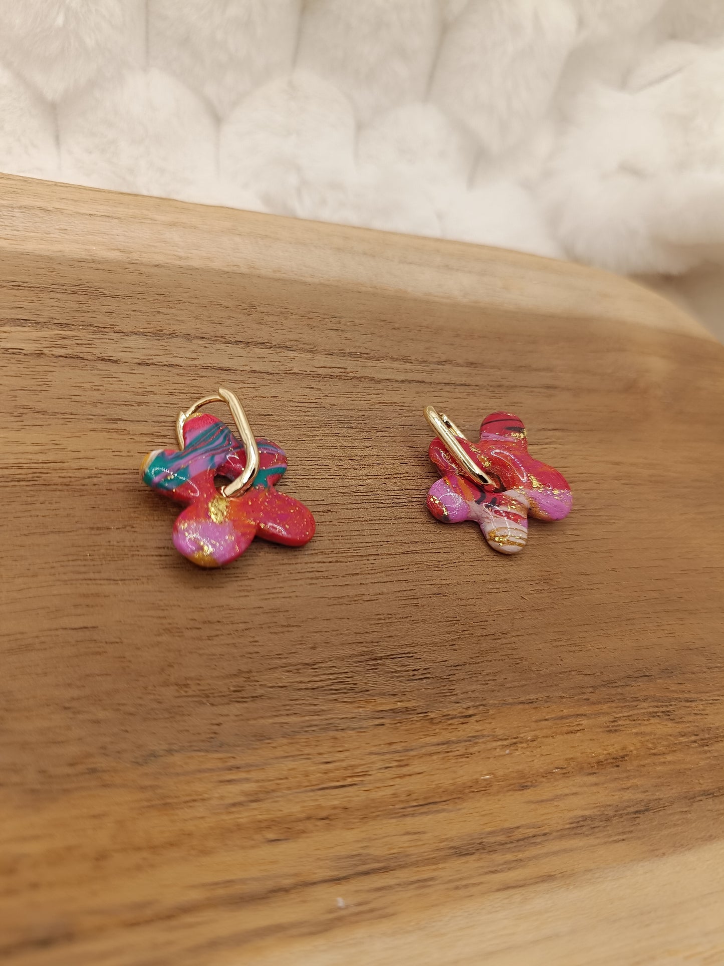 Pampilles " marguerite " effet patchwork