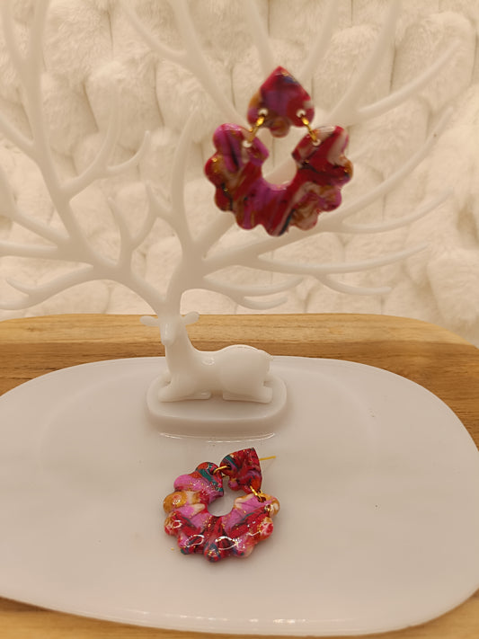 Boucles d'oreilles " melody " patchwork