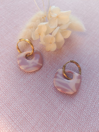 Pampilles " alma " champagne et vieux rose