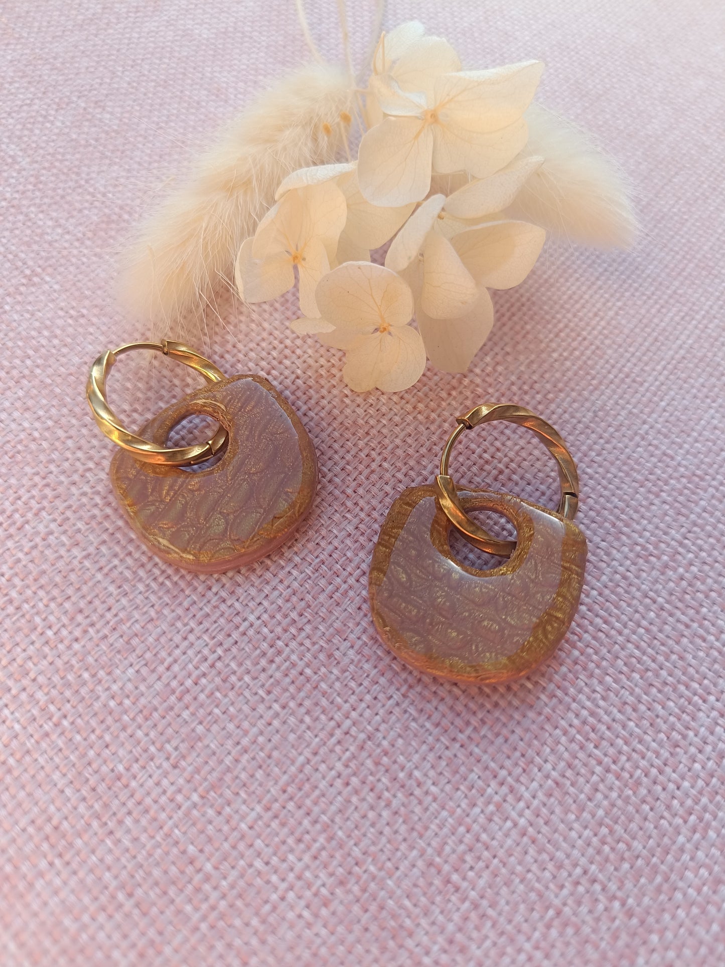 Pampilles " alma " champagne doré