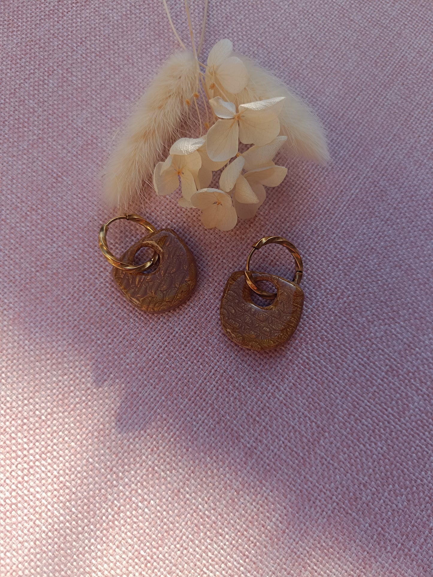 Pampilles " alma " champagne doré