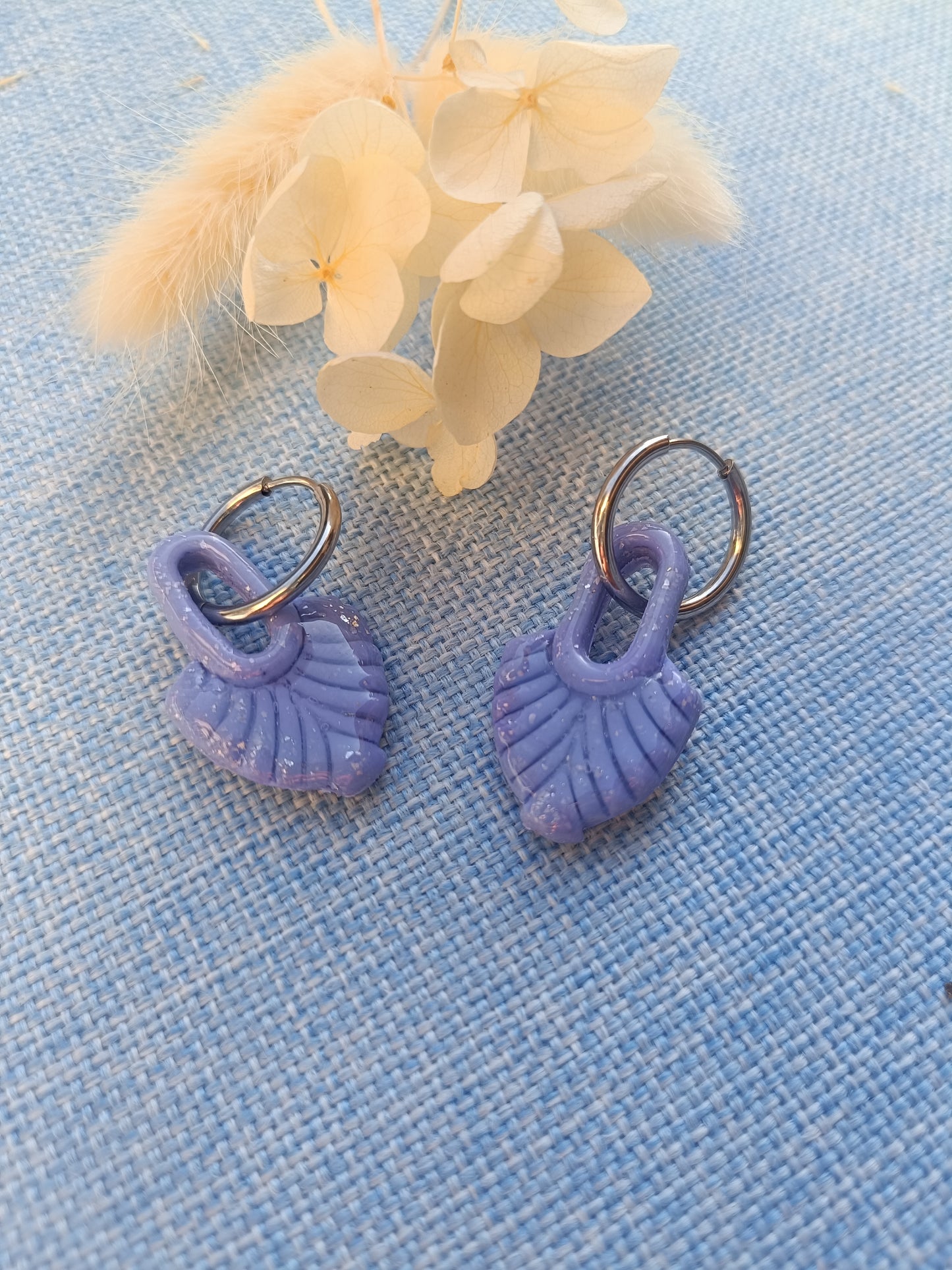 Pampilles " calie " lila et argenté