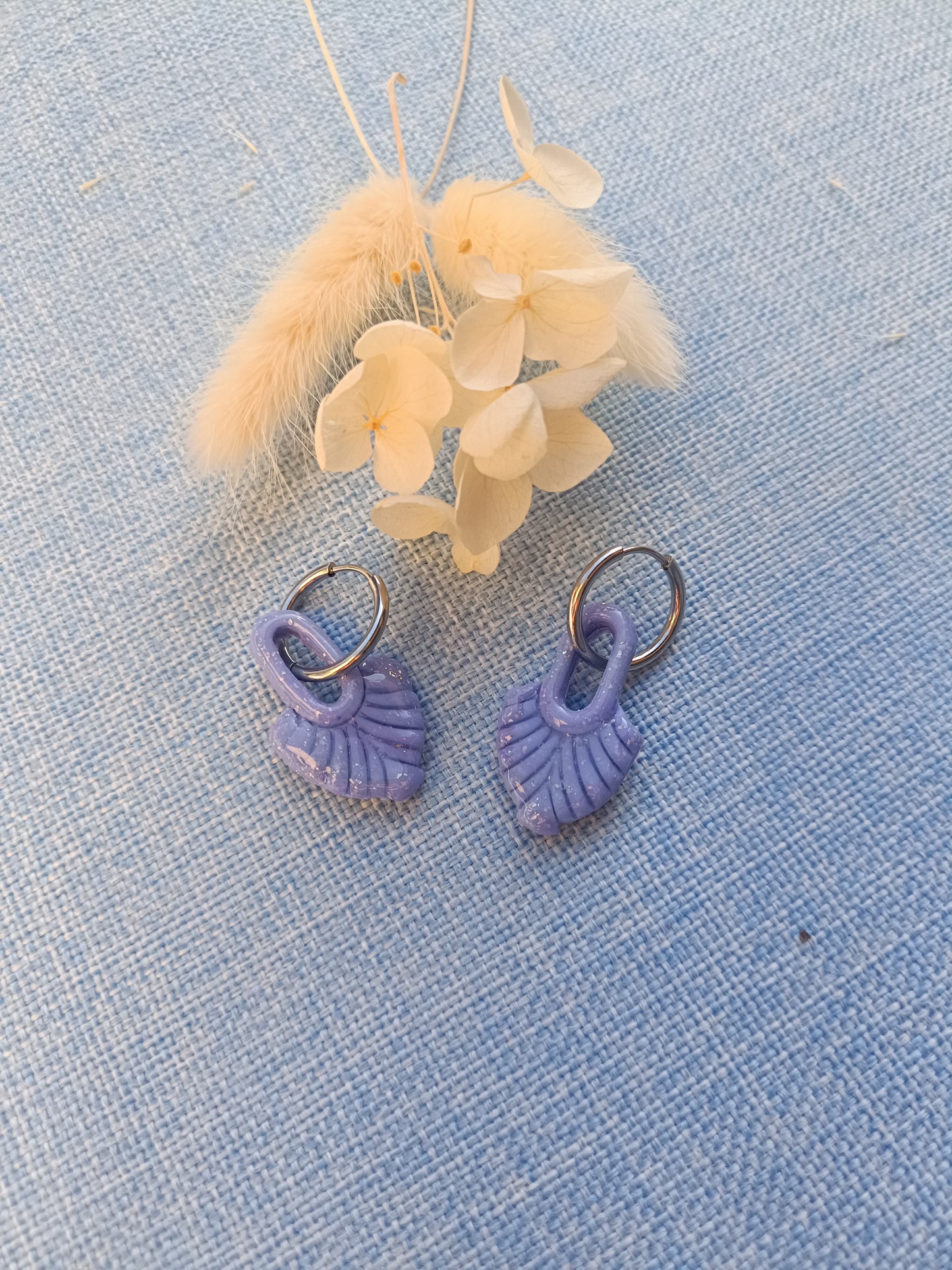 Pampilles " calie " lila et argenté