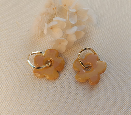 Pampilles " Romy " jaune pastel