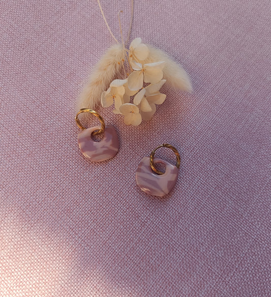 Pampilles " alma " champagne et vieux rose