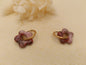 Pampilles " mini mya " marbré rose poudré/ marron et terracotta