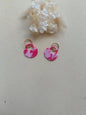Pampilles " jasmine " marbré rose pastel et framboise