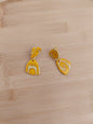 Boucles d'oreilles Eléonore jaune arc en ciel