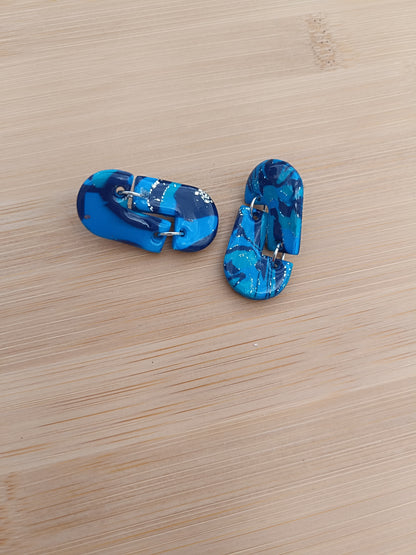Boucles d'oreilles " elise " bleu profond