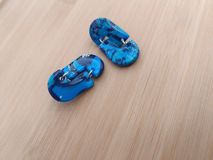 Boucles d'oreilles " elise " bleu profond
