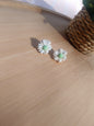 Clous d'oreilles " Rosée menthe "