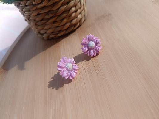 Clous d'oreilles " rosée de sakura "