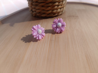 Clous d'oreilles " rosée de sakura "