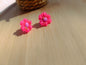 Clous d'oreilles " rose bonbon "