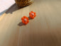 Clous d'oreilles " soleil corail "