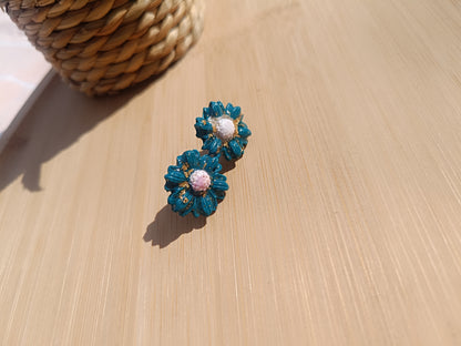 Clous d'oreilles " Rosée d'azur "